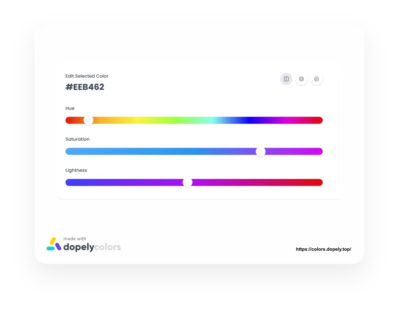 Edit gradient by hex code , hue , saturation , lightness